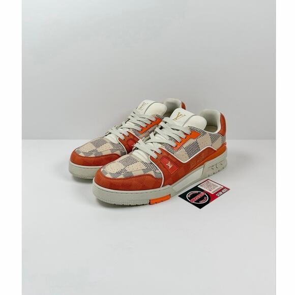 Louis Vuitton Other - Size 9LV/10US - Louis Vuitton Damier White Orange Trainers
